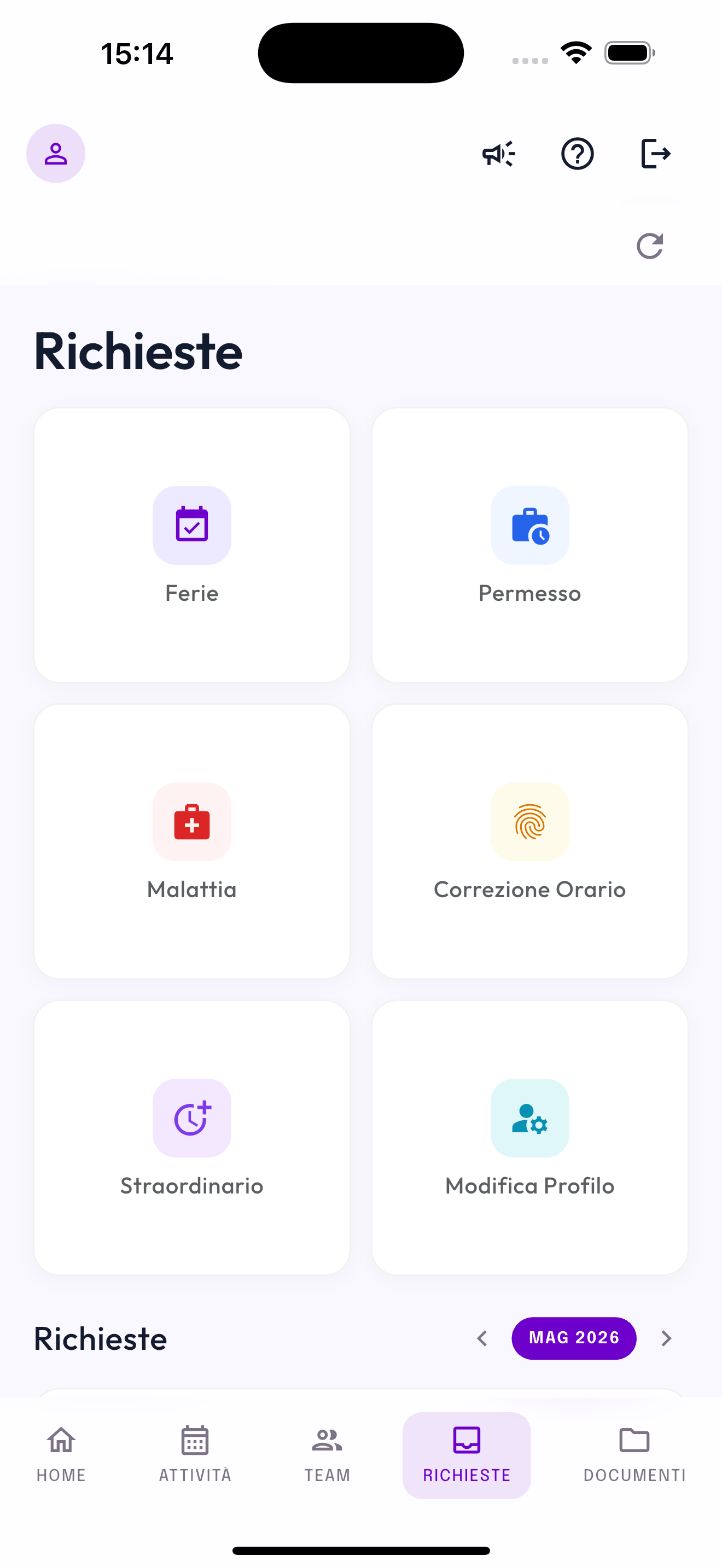 Richiedi un permesso direttamente da App
